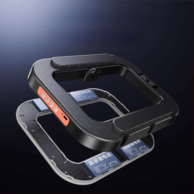 Rankinis mini žiedinė šviesa telefonams, nešiojama fotografijos lempa su daugybe lygių reguliavimo, 10–50W, 220V