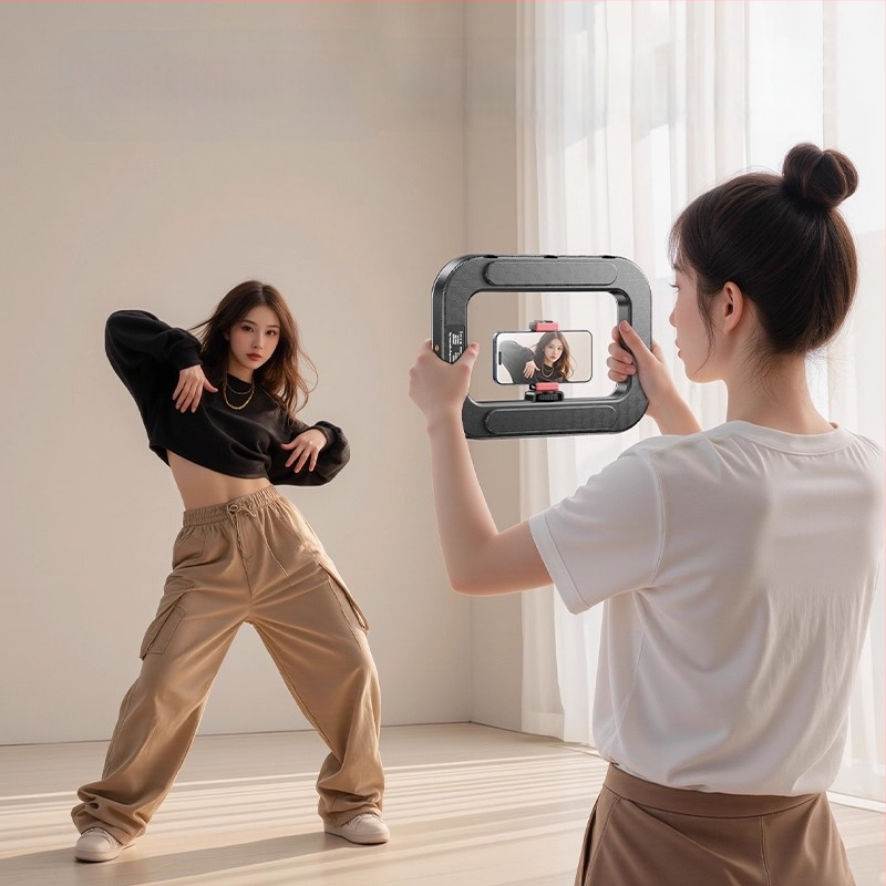 Rankinis mini žiedinė šviesa telefonams, nešiojama fotografijos lempa su daugybe lygių reguliavimo, 10–50W, 220V