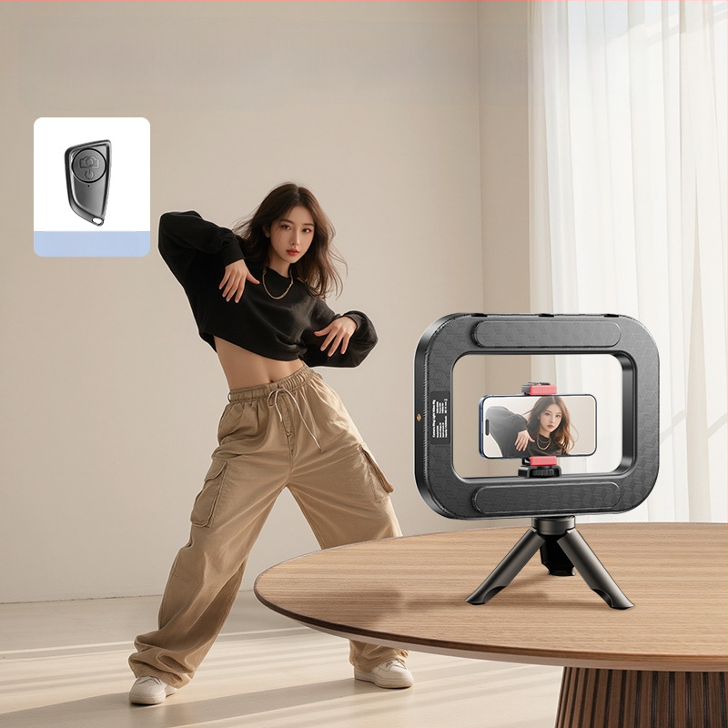 Rankinis mini žiedinė šviesa telefonams, nešiojama fotografijos lempa su daugybe lygių reguliavimo, 10–50W, 220V