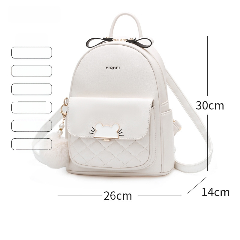 Moteriška PVC kuprinė Orange bean — anti-theft funkcija, oro pagalvės petnešos, laisvalaikio kelionėms, poliesterio pamušalas