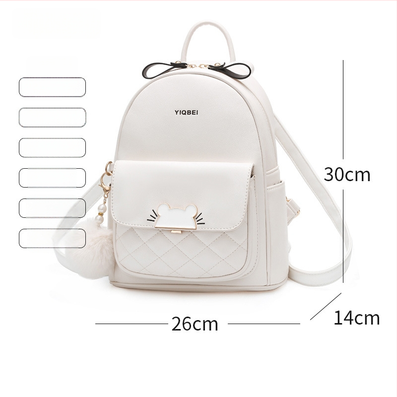 Moteriška PVC kuprinė Orange bean — anti-theft funkcija, oro pagalvės petnešos, laisvalaikio kelionėms, poliesterio pamušalas