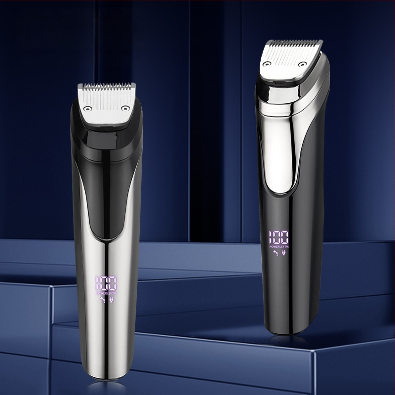 5-in-1 vīriešu kopšanas komplekts, deguna apmatojuma griezējs, nerūsējoša tērauda asmeņi, iebūvēta uzlādes baterija, pilnīgi mazgājams