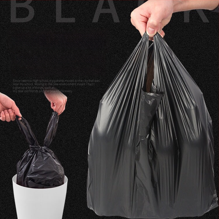 Stori šiukšlių maišai su rankenomis, liemenės stiliaus, vienkartiniai, namų ūkiui ir virtuvei