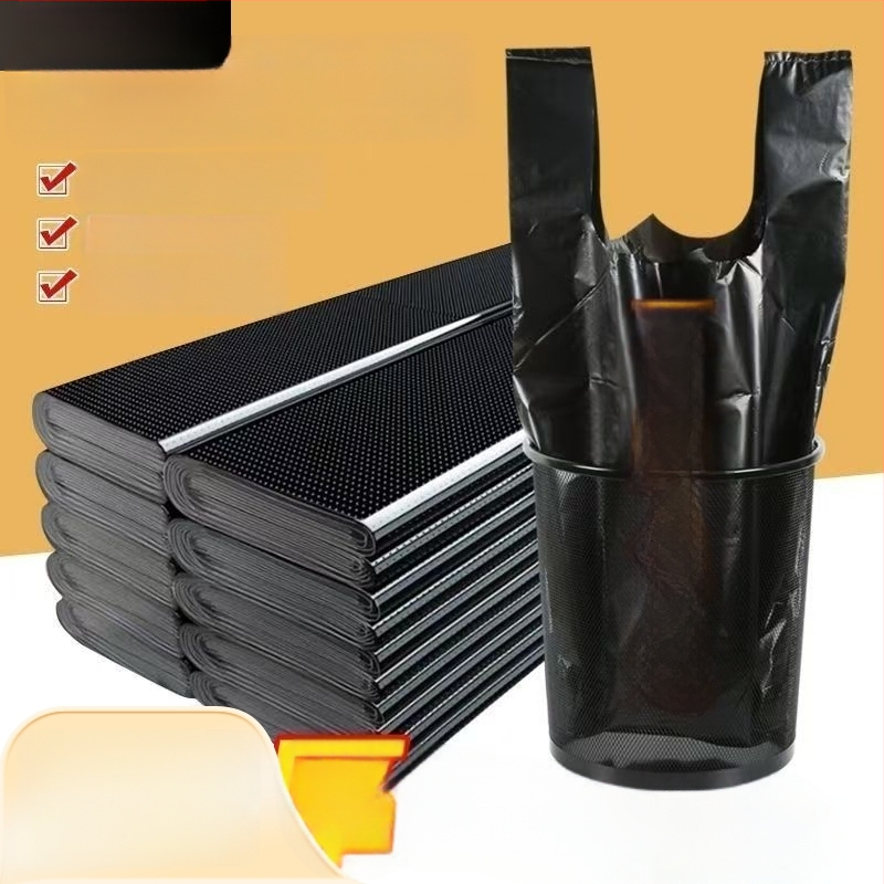 Stori šiukšlių maišai su rankenomis, liemenės stiliaus, vienkartiniai, namų ūkiui ir virtuvei