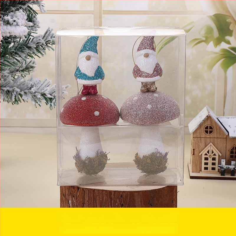 Jõulukaunistus puule – 3D lumehelviku ja vibu kujundusega, plastikust, Qiaochi bränd, jõulustiil.