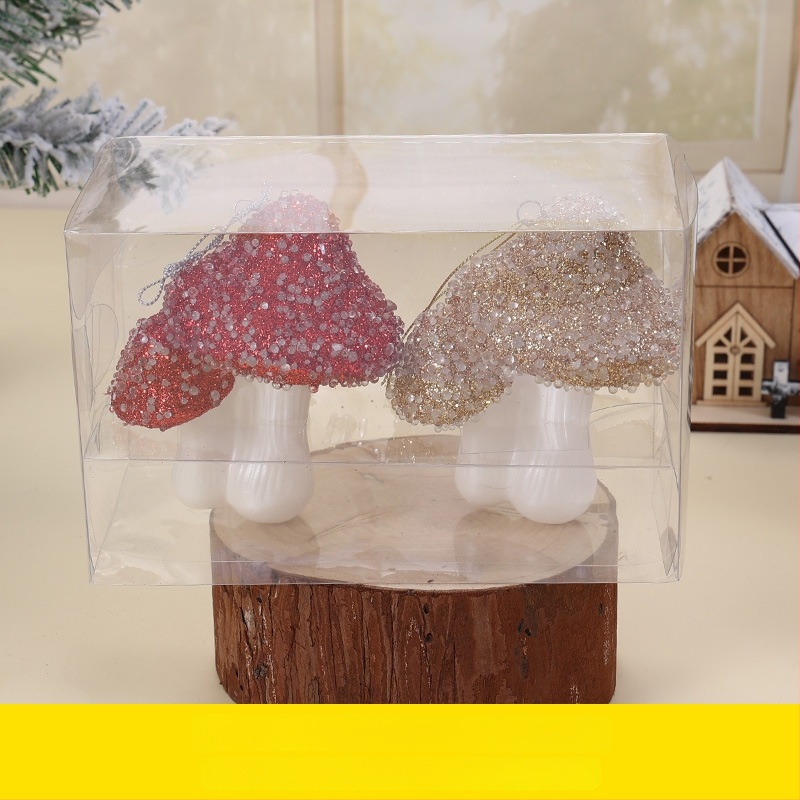 Jõulukaunistus puule – 3D lumehelviku ja vibu kujundusega, plastikust, Qiaochi bränd, jõulustiil.