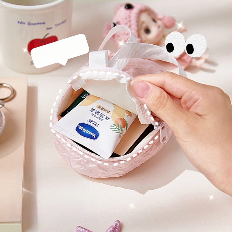 Mini auduma kubveida soma un monētu maku, daudzfunkcionāla uzglabāšana kosmētikai un galdam, izlaidums vasarā 2025