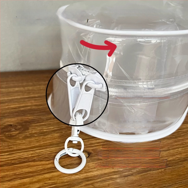 Chiikawa plīšās lellītes aizsargkaste, cilindrisks PVC pārklājums, daudzfunkcionāla ceļojumiem un galda uzglabāšanai.