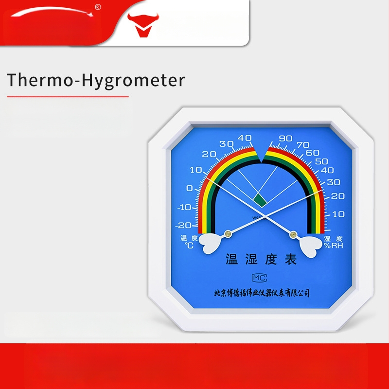 WS2080A analoogne temperatuuri- ja niiskusmõõdik kaheksakandilise näidikuga – kõrge täpsus, sobib koju, kontorisse, laborisse, apteeki ja kasvuhoonesse