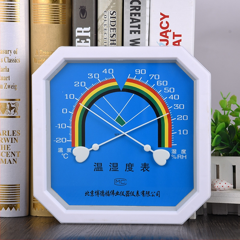 WS2080A analoogne temperatuuri- ja niiskusmõõdik kaheksakandilise näidikuga – kõrge täpsus, sobib koju, kontorisse, laborisse, apteeki ja kasvuhoonesse