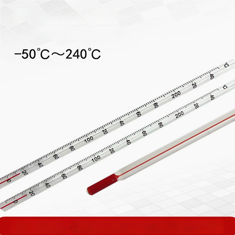 Laboratorinis vandens termometras su stiklo lazdele, 1°C rezoliucija, pakuotė 500 vnt., pritaikytas apdorojimas