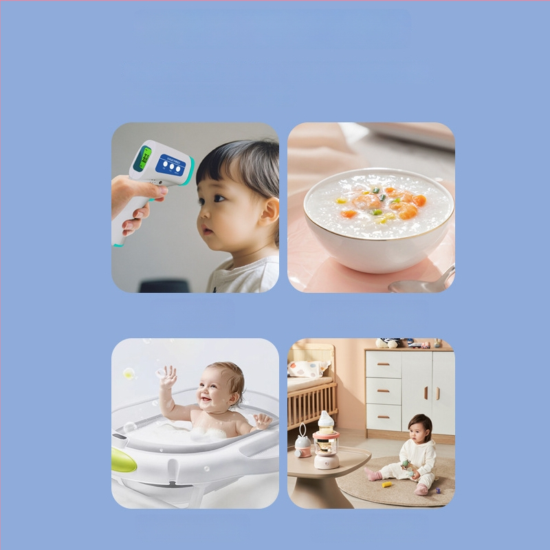 Medicininės klasės nekontaktinis infraraudonųjų spindulių kaktos termometras, 1 sekundės matavimas, 35–42°C diapazonas