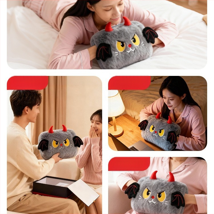 Įkraunamas karšto vandens butelės šildytuvas su Cu grafeno šildymu, 220V, 50W, PVC korpusas, temperatūros reguliavimas