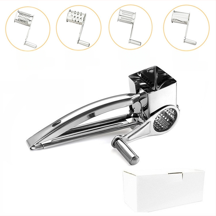 Käsi-pöörlev juusturiiv 430 roostevabast terasest, moods minimalistlik disain, sobib juustule ja šokolaadi purustustele.