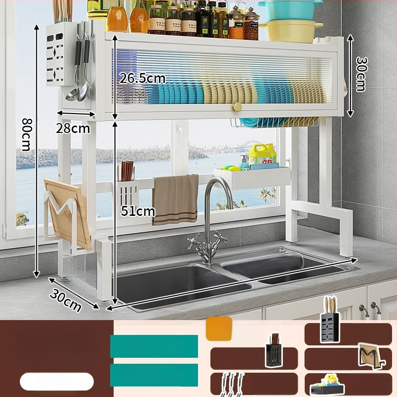 Köögikaussi hoidik, mitmekülgne nõudehoidja, raudse sulamiga, kohandatava logoga, 2024. aastal lansseeritud.