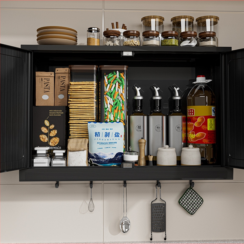 Seinale paigaldatav köögiraam õlile, soolale, kastmele, äädikale ja maitseainetele – antiikstiil, puurimata, kahetasandiline mitmeotstarbeline hoiukarp