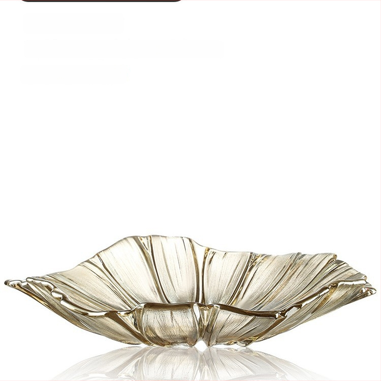 Nino stikla augļu plate ar saulespuķu motīvu – moderns minimālistisks dizains, izlaista 2022. gadā