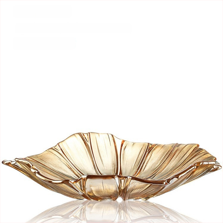 Nino stikla augļu plate ar saulespuķu motīvu – moderns minimālistisks dizains, izlaista 2022. gadā