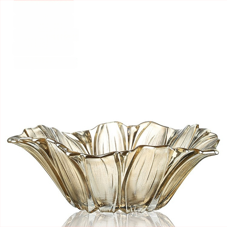 Nino stikla augļu plate ar saulespuķu motīvu – moderns minimālistisks dizains, izlaista 2022. gadā