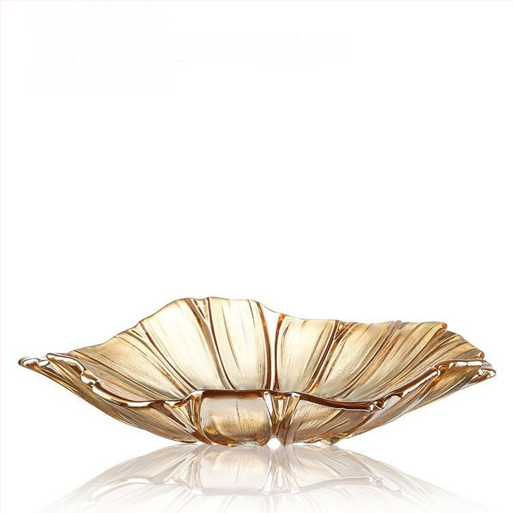 Nino stikla augļu plate ar saulespuķu motīvu – moderns minimālistisks dizains, izlaista 2022. gadā