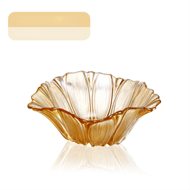 Nino stikla augļu plate ar saulespuķu motīvu – moderns minimālistisks dizains, izlaista 2022. gadā