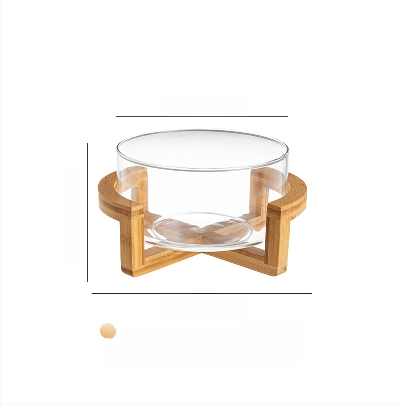 Stikla augļu šķīvis, japāņu stils, vienkāršs stils, pirmās klases kvalitāte