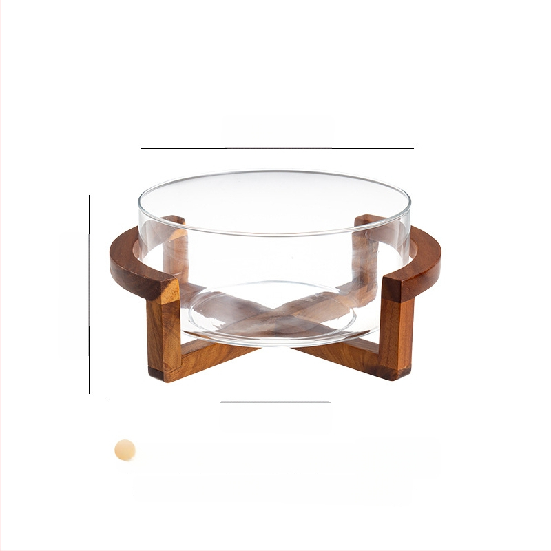 Stikla augļu šķīvis, japāņu stils, vienkāršs stils, pirmās klases kvalitāte