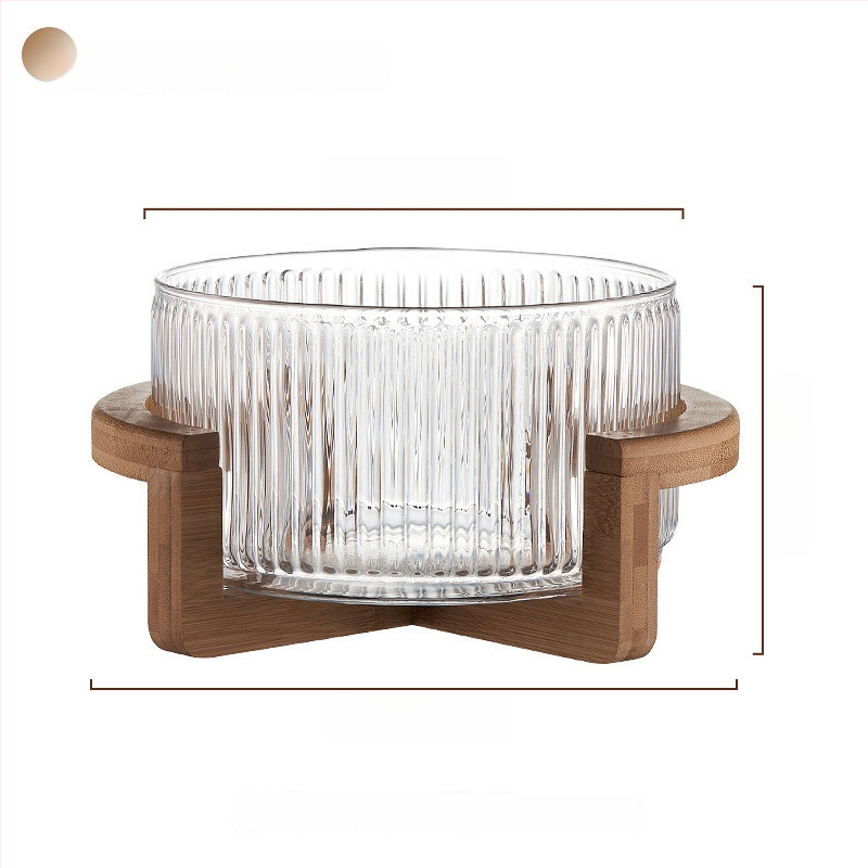 Stikla augļu šķīvis, japāņu stils, vienkāršs stils, pirmās klases kvalitāte