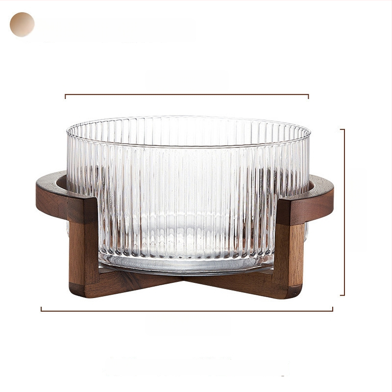 Stikla augļu šķīvis, japāņu stils, vienkāršs stils, pirmās klases kvalitāte