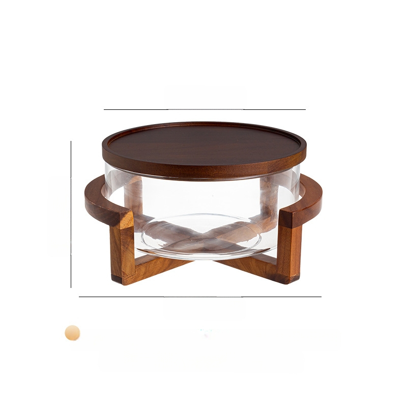 Stikla augļu šķīvis, japāņu stils, vienkāršs stils, pirmās klases kvalitāte