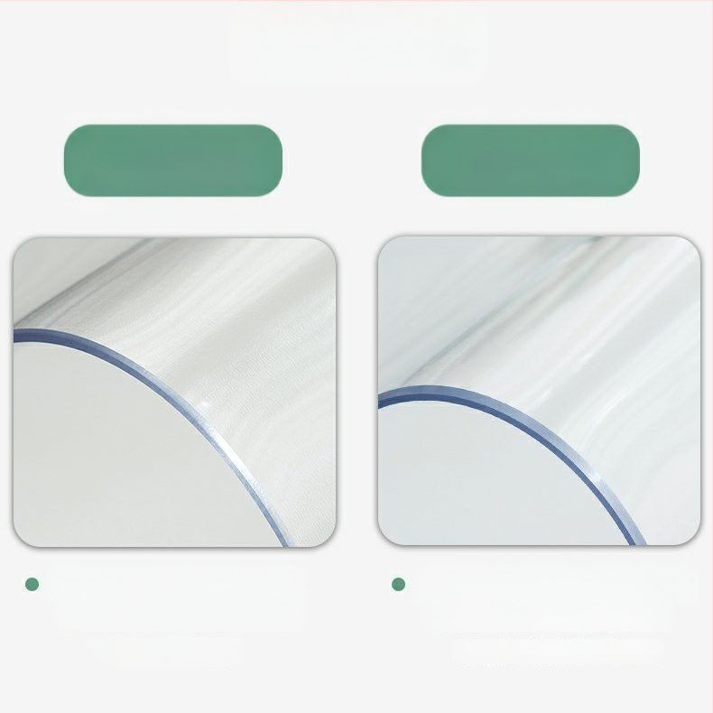 Läbipaistev PVC lauaaluse kaitse, ristkülikukujuline, paksus 0.7–2.5 mm, libisemiskindel ja soojusisolaator, hotellide kasutamiseks