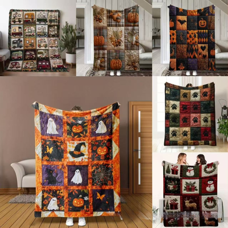 Poliesteru pleds, 300 g, izmērs 180x200–220 cm, ziema, mūsdienīgs minimālisms