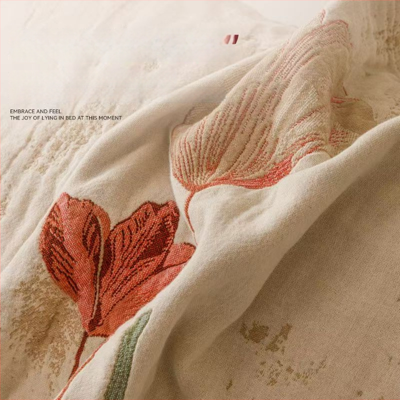 Kahe padja kate komplekt - paksendatud 100% puuvillane gauze, higist imab, libisemiskindel, kõigi aastaaegade jaoks, Jacquard lõngadest