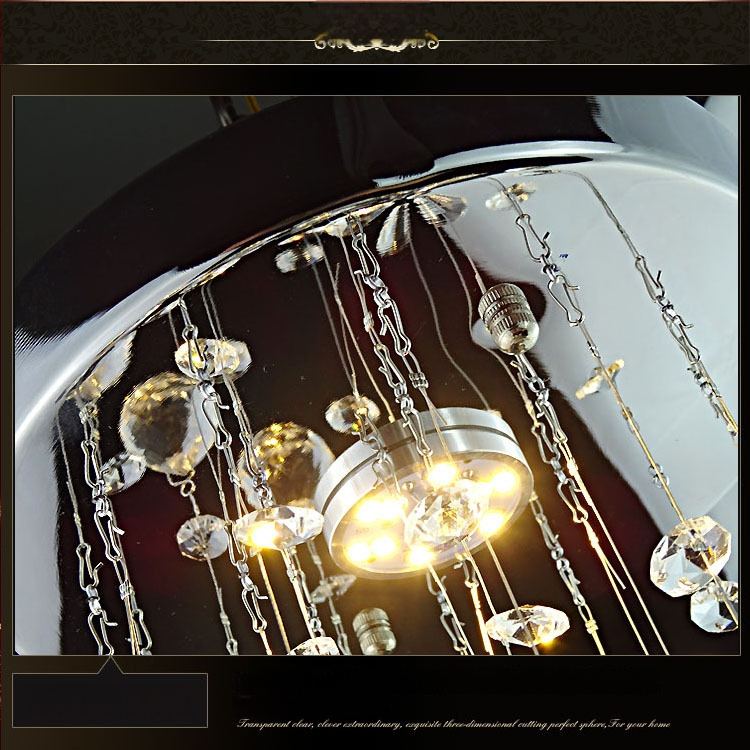 Laelamp kristallvarjuga ja rauast korpusega, LED-valgus, pinge ≤ 36V, sobib korridorile ja sisenemisele.