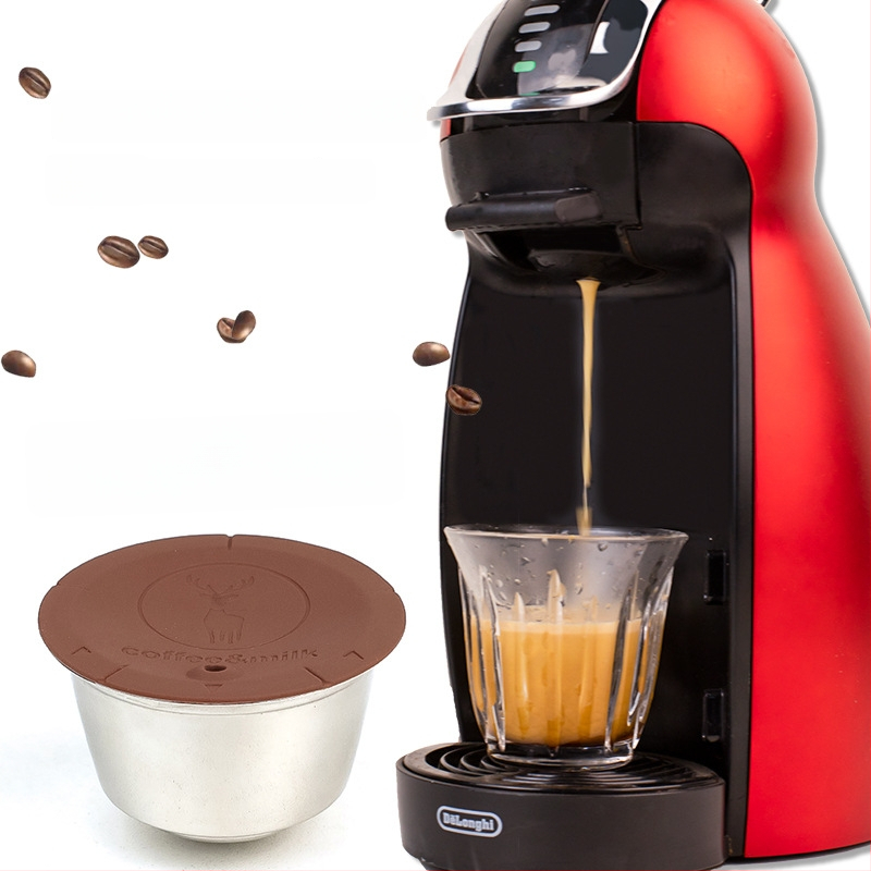 Roostevabast terasest Dolce Gusto kapslite filtrikupp, kahekordse kasutusega kohvile ja piimavahule