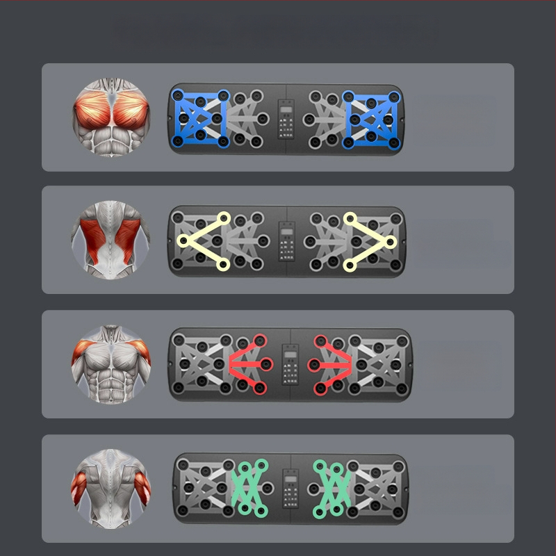 Mājas, biroja un ārpuses: daudzfunkcionāla push-up plāksne - pārnēsājams krūšu un vēdera trenētājs, svars 0,73 kg, modelis 1, speciikācija 1