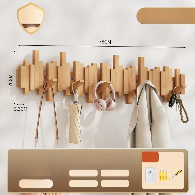 Sienas āķis mēteļiem pianīna taustiņa stilā, bez urbšanas, izcelsme Zhejiang, modelis B01