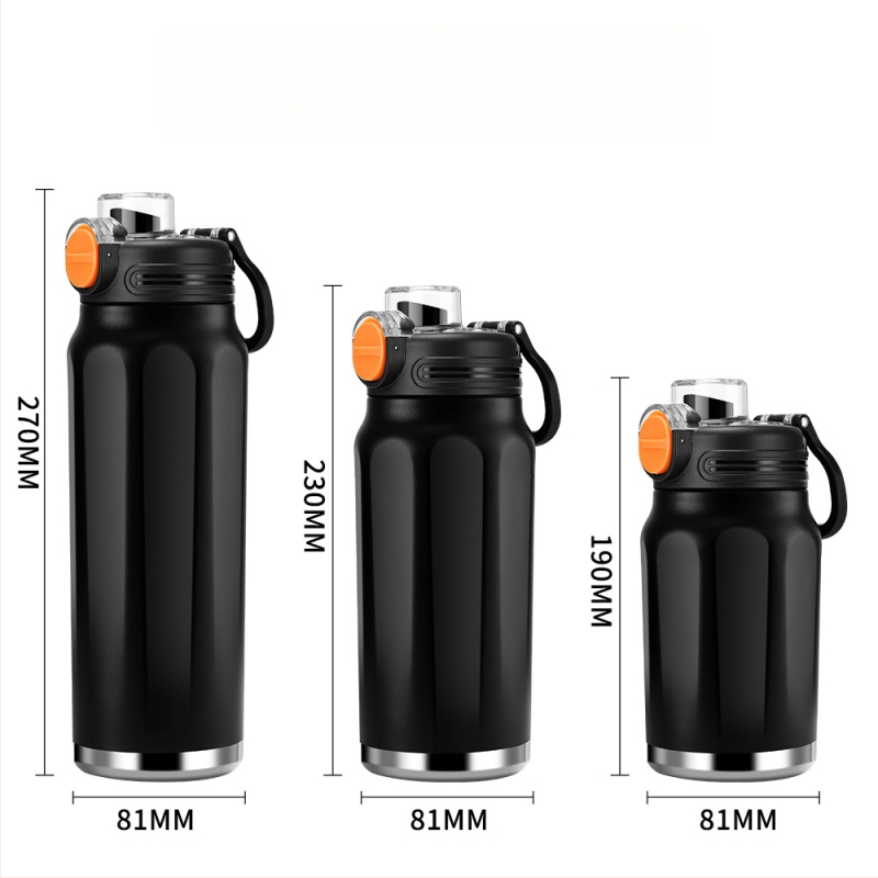 Termos tassi su suure mahutavusega, sisemine osa 316 roostevabast terasest, väliskorpus 201 roostevabast terasest, isolatsioon 6–12 tundi, trükitud logo