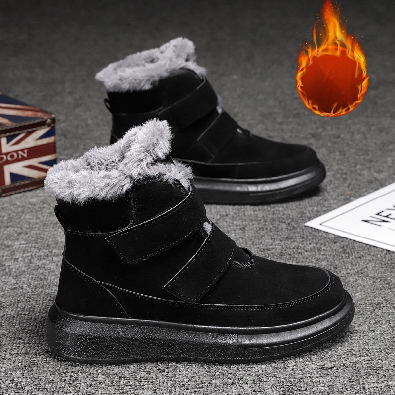 Vyriniai aukšti snieginiai batai žiemai su Velcro užsegimu, viduje įlietas fleece, atsparus slydimui gumos padas