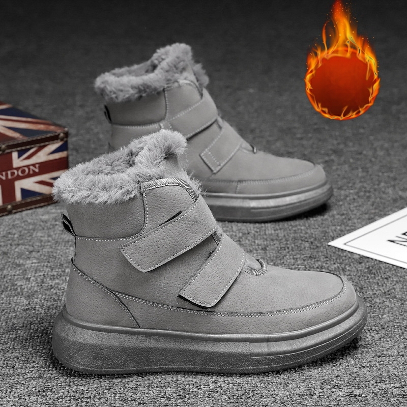 Vyriniai aukšti snieginiai batai žiemai su Velcro užsegimu, viduje įlietas fleece, atsparus slydimui gumos padas