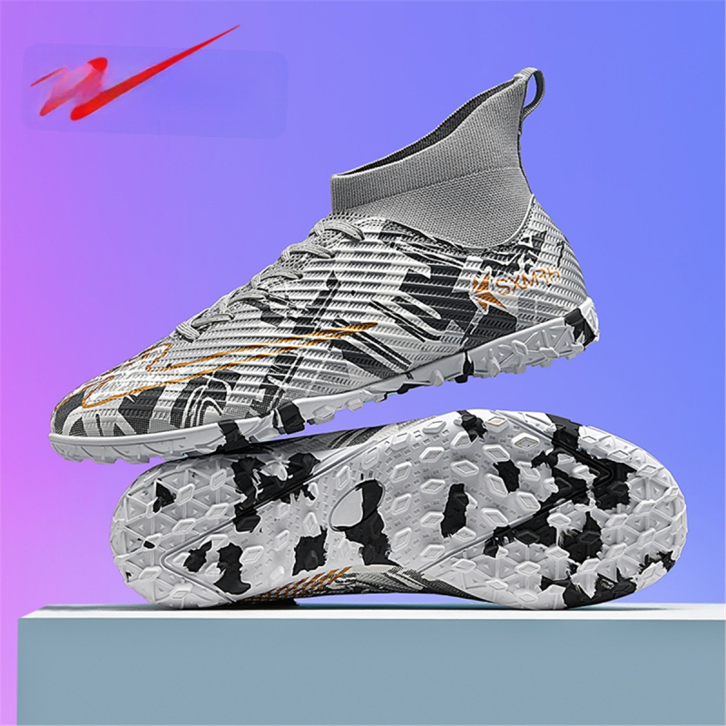 Augstas futbola kurpes ar sietaina augšdaļa un gumijas zoli, priekšējā šņorēšana, pieaugušajiem, unisex