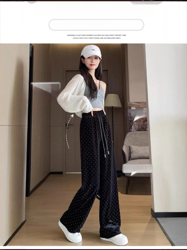 Naiste sirge lõikega püksid kõrge vöökoht, 80–90% polüester, mikroelastsus, patchwork detailid, pikkus