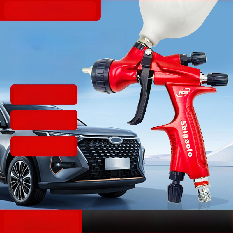 Saigaole Ngt Pot-tüüpi pneumaatiline pihustuspüstol – auto, mööbel, nahk ja tööstuslik kasutus; kõrge atomiseerimine; sobib veepõhiste värvide ja lakkidega; käsitsi pihustuspüstol