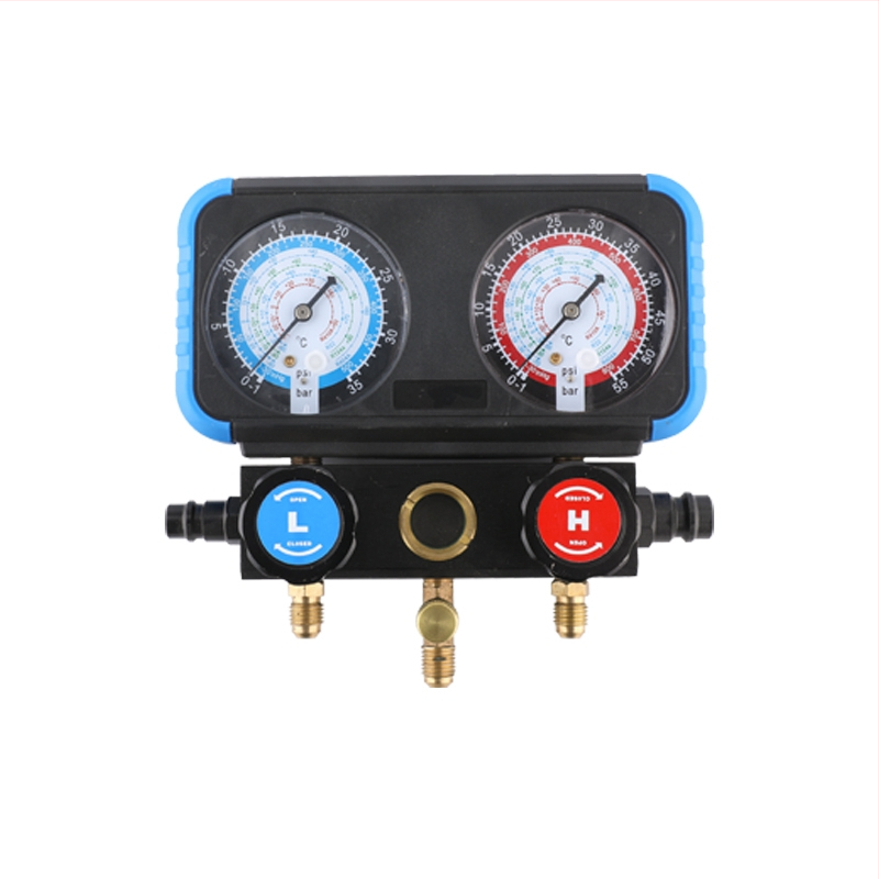 R134A jahutusagensi rõhu mõõtja diafragmaga ja kahekordse skaala klapiga – auto kliimaseadmete tööriistakomplekt