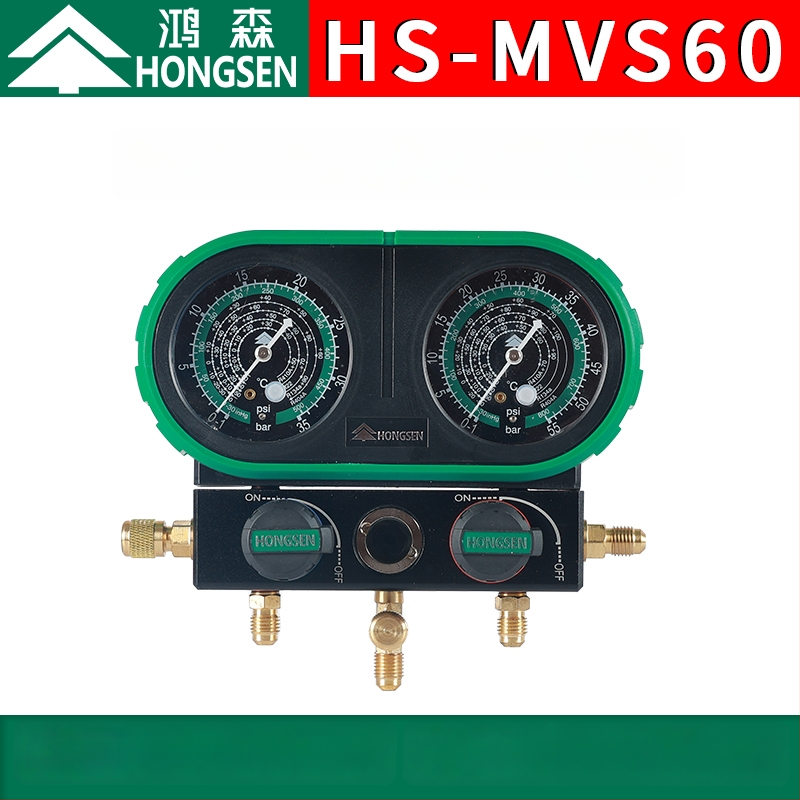 R134A jahutusagensi rõhu mõõtja diafragmaga ja kahekordse skaala klapiga – auto kliimaseadmete tööriistakomplekt