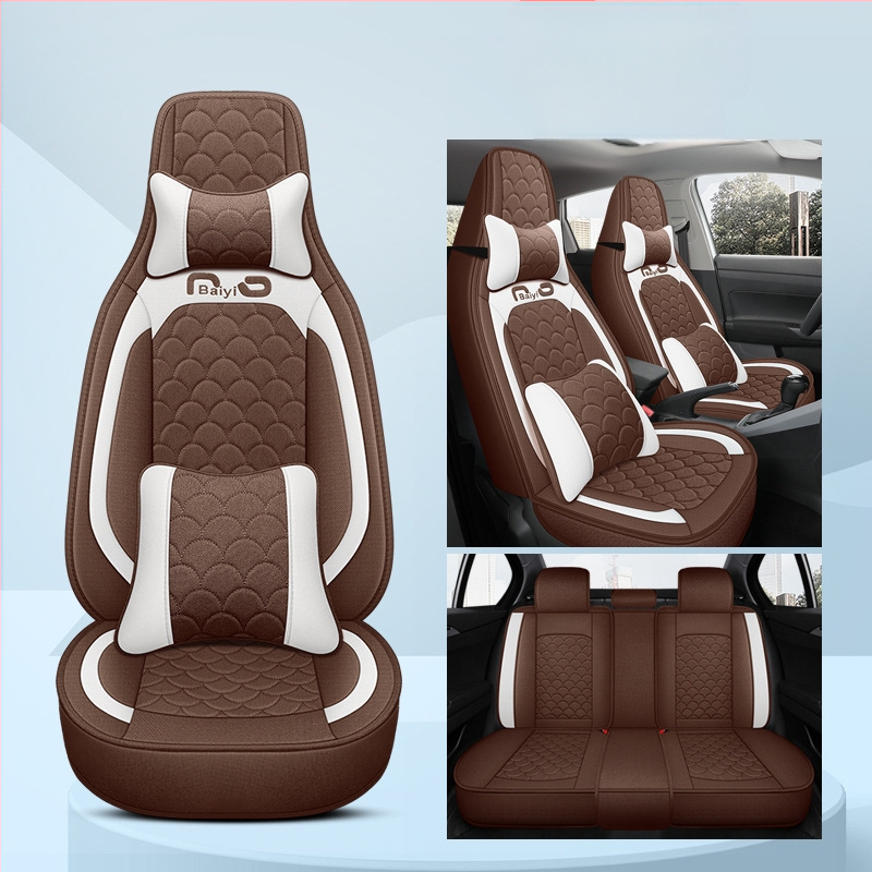 Automašīnas sēdekļu pārvalks, pilns pārklājums, viengabala dizains, četrsezonu stils; Materiāls: šķiedra; Pildījums: putas; Produkta kods BYQCYP-XWMLTT-SJ