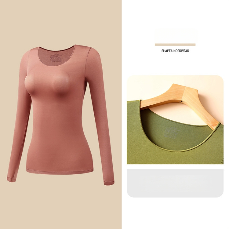 Moterų ultra plonas bešiuvas šilumos termo apatinių komplektas — ilgų rankovių viršūnė ir ilgoms kelnioms; anti‑statinis, kūno formavimas, hidracija hialurono rūgštimi; audinys: nailonas-spandeks (80–90% spandekso).