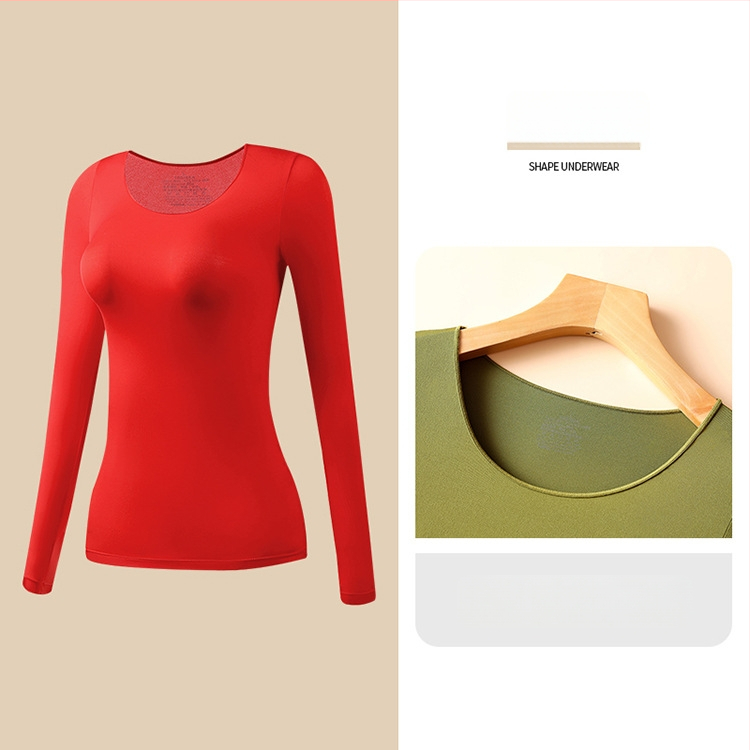 Moterų ultra plonas bešiuvas šilumos termo apatinių komplektas — ilgų rankovių viršūnė ir ilgoms kelnioms; anti‑statinis, kūno formavimas, hidracija hialurono rūgštimi; audinys: nailonas-spandeks (80–90% spandekso).