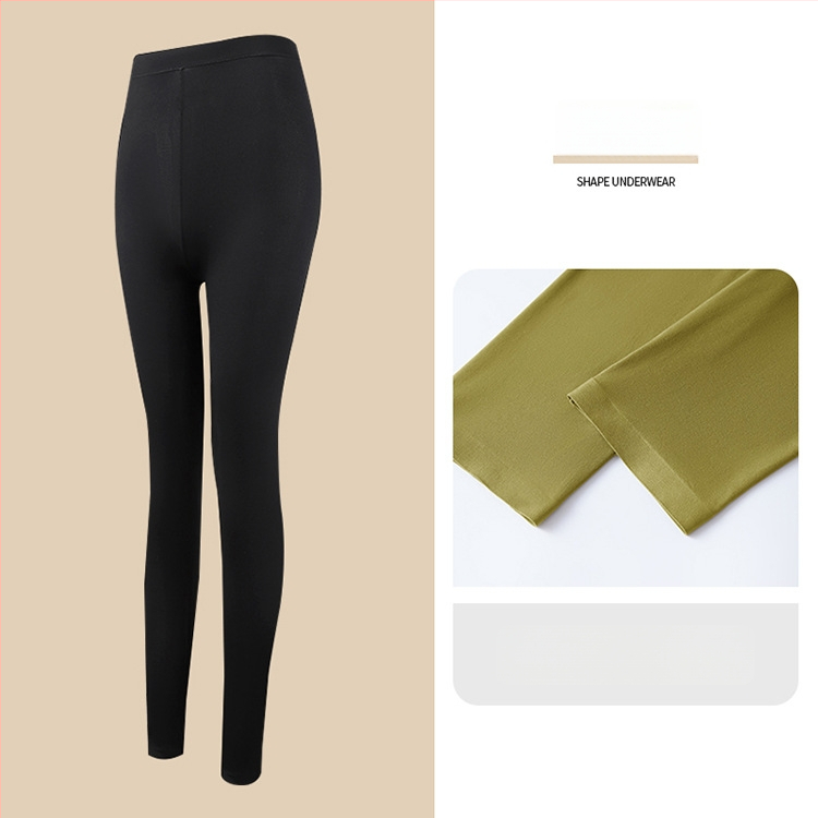 Moterų ultra plonas bešiuvas šilumos termo apatinių komplektas — ilgų rankovių viršūnė ir ilgoms kelnioms; anti‑statinis, kūno formavimas, hidracija hialurono rūgštimi; audinys: nailonas-spandeks (80–90% spandekso).