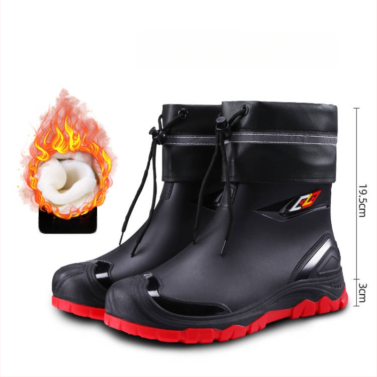 Meeste PVC vihmajalatsid voodriga kunstkarusnahaga, EVA sisetald, kummist talla, vastupidavad, soojad, nelja aastaajas